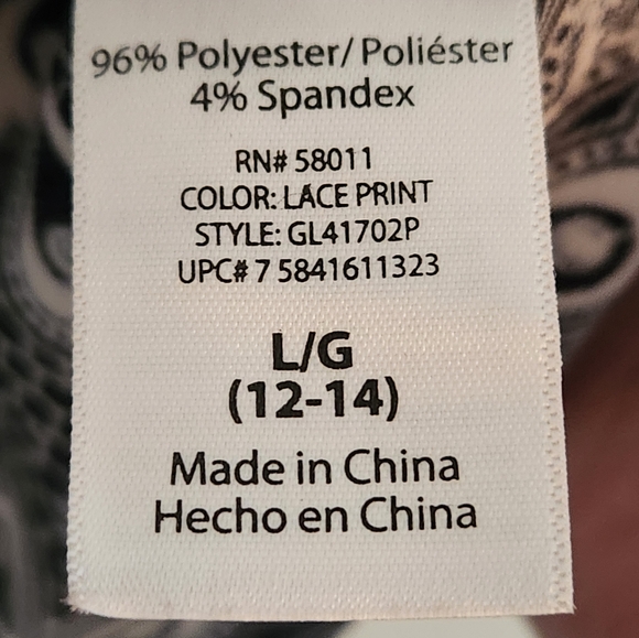 George Black and White Womens Print Blouse with gathered front. Size L - Picture 4 of 5